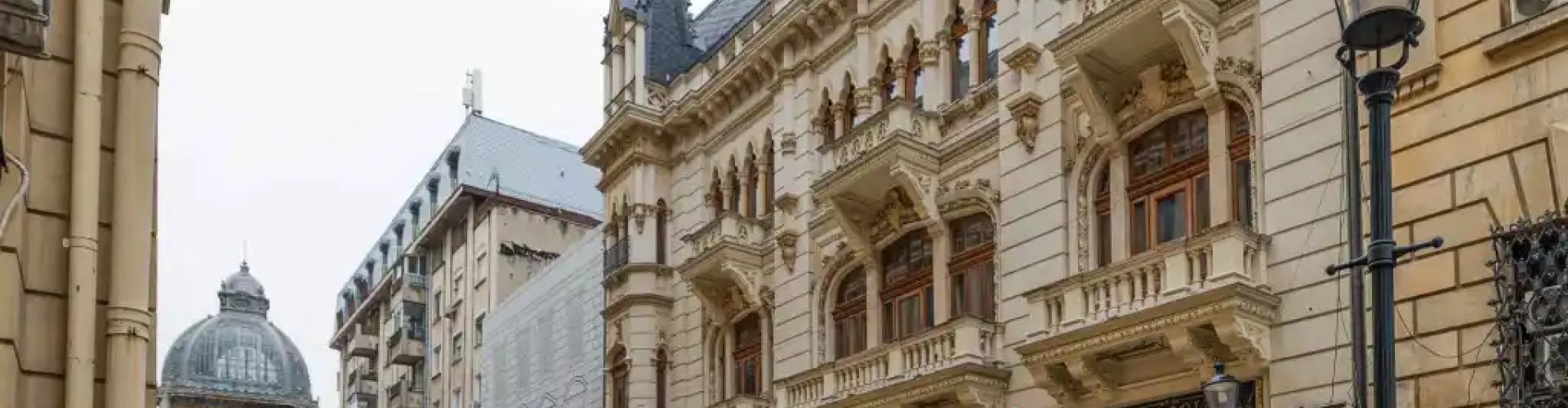 Bucharest night skyline