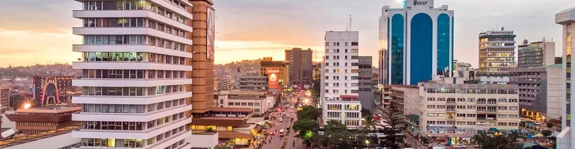 Kampala night skyline
