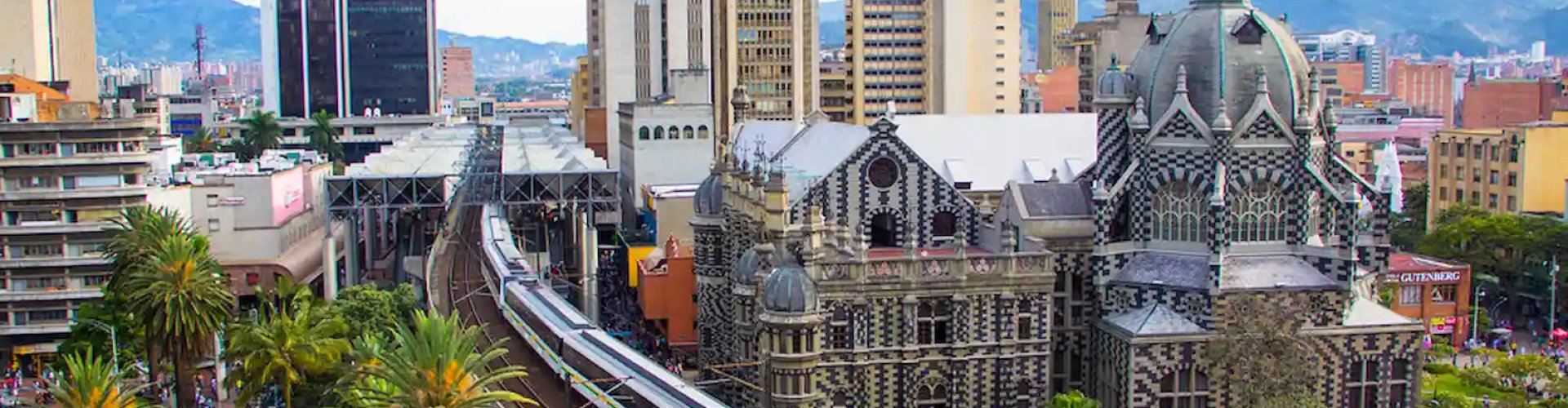 Medellin night skyline