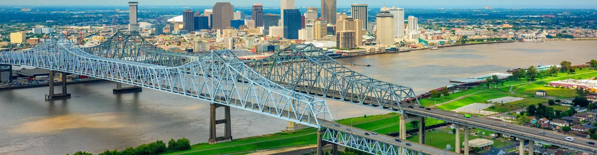New Orleans night skyline