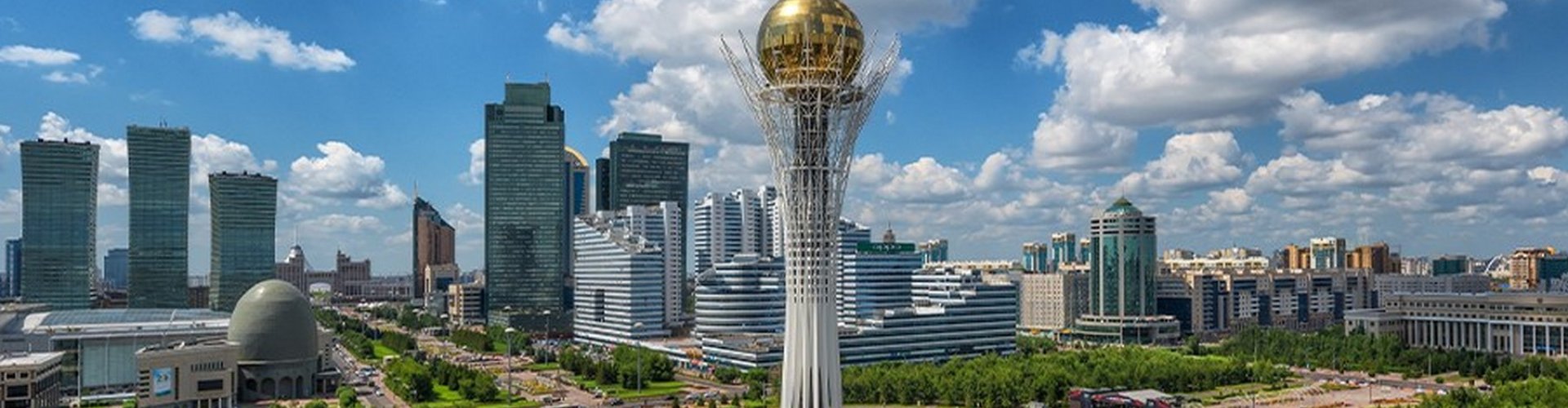 Astana night skyline