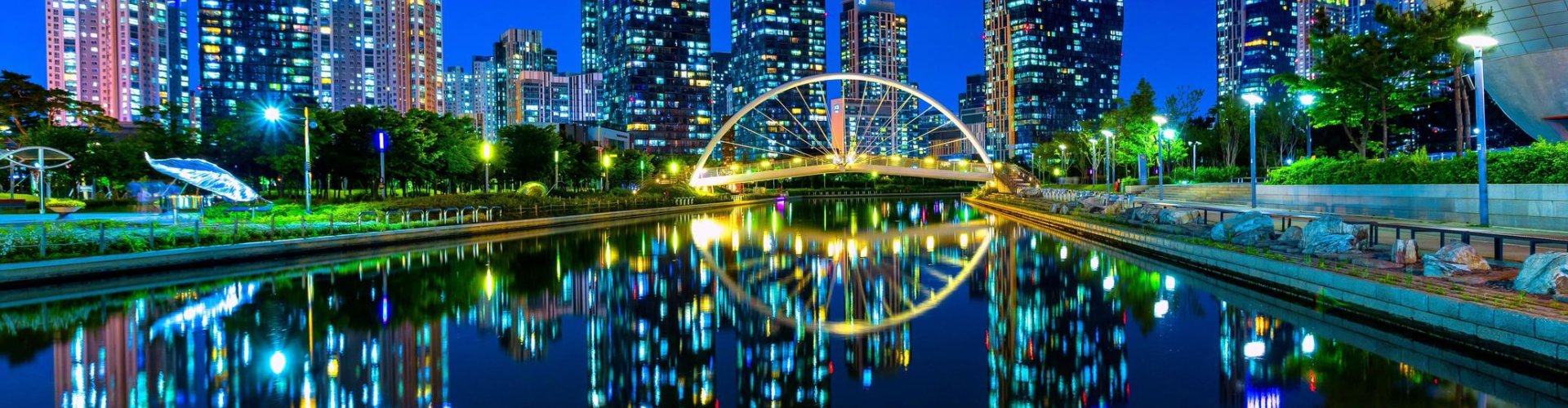 Incheon night skyline