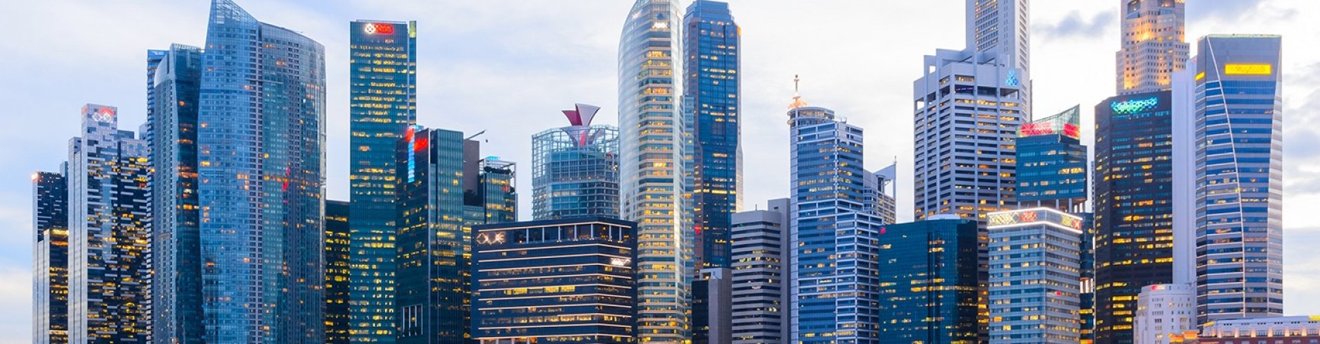 Singapore night skyline
