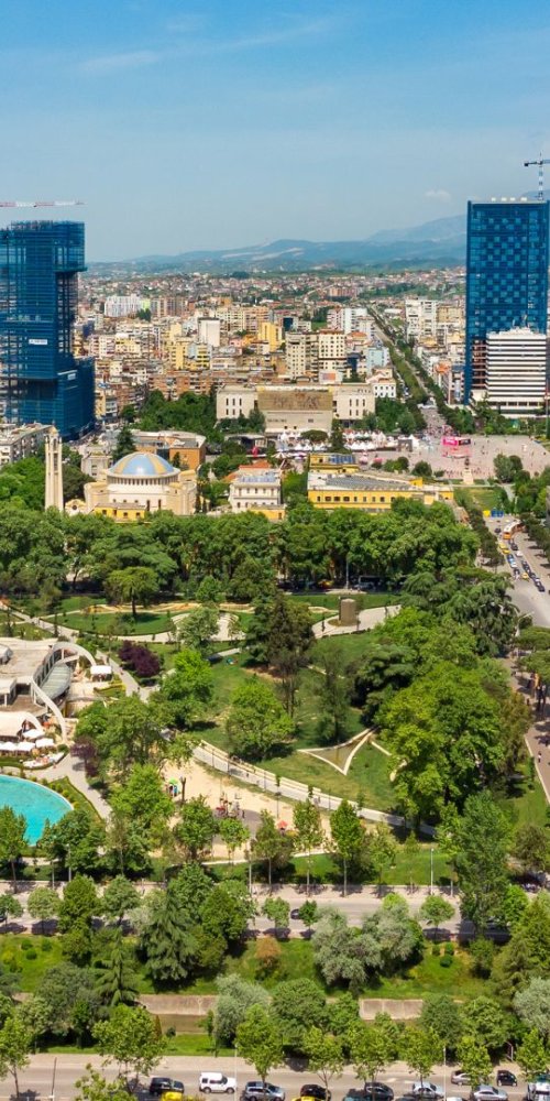 Driving in Tirana, AL