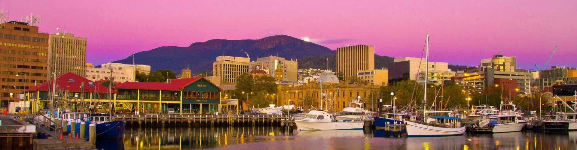 Hobart night skyline