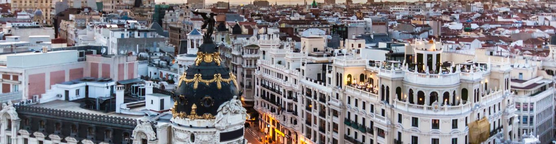 Madrid night skyline