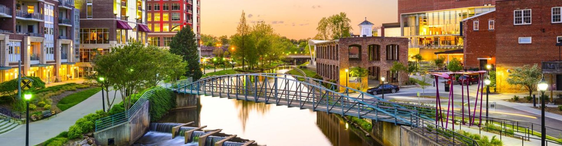 Greenville night skyline