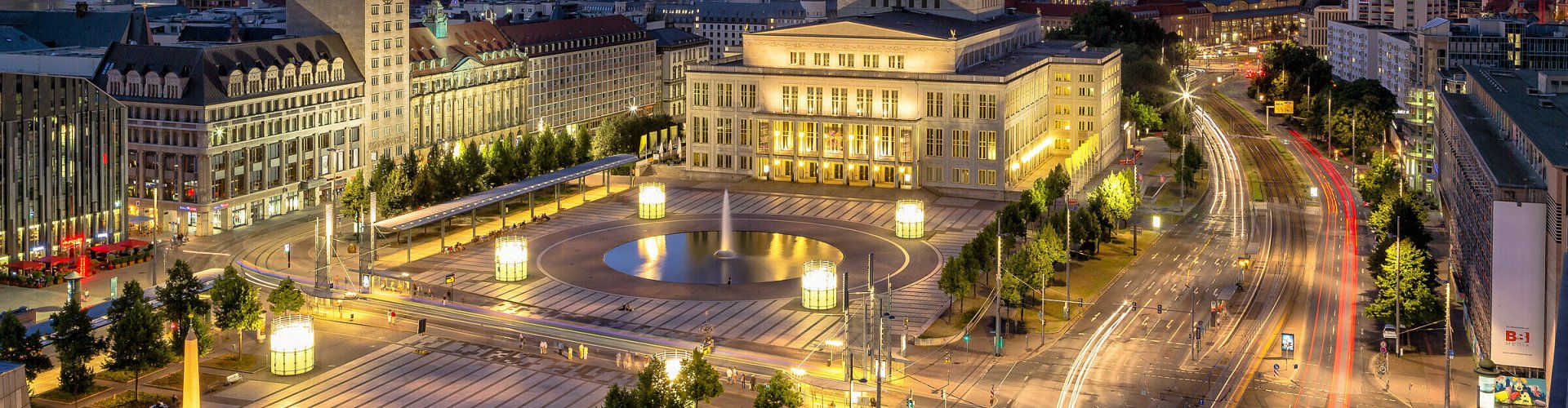 Leipzig Night Skyline