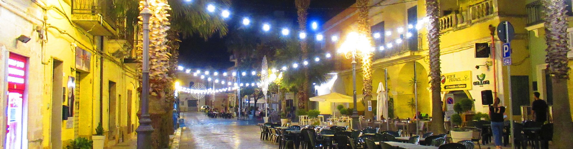 Night skyline of Latiano, IT