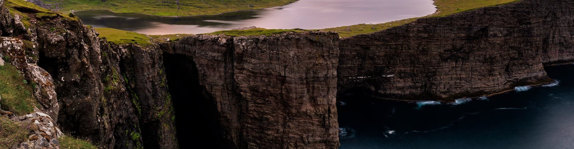 Faroe Islands night skyline