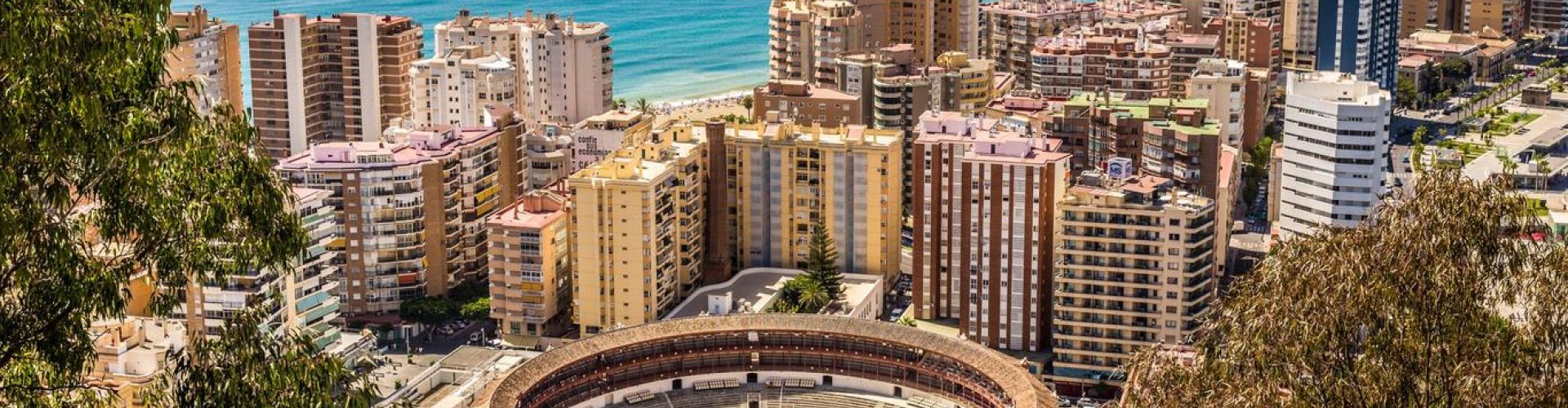 Málaga night skyline