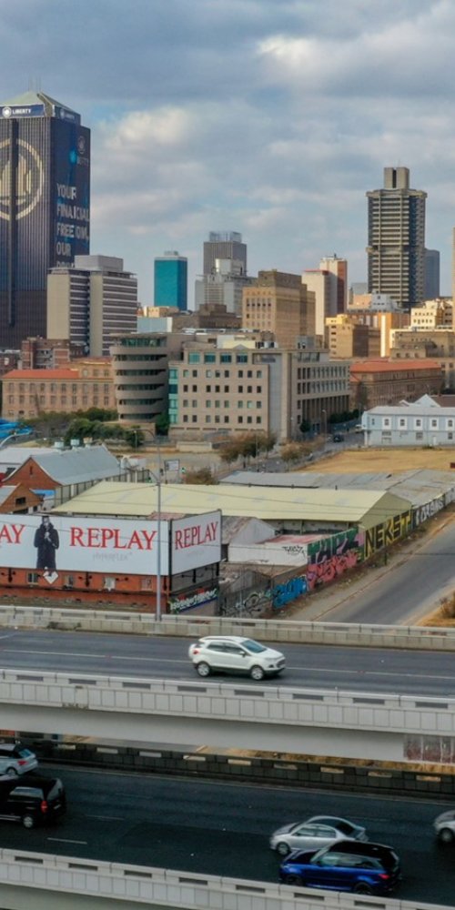 Driving in Johannesburg, ZA