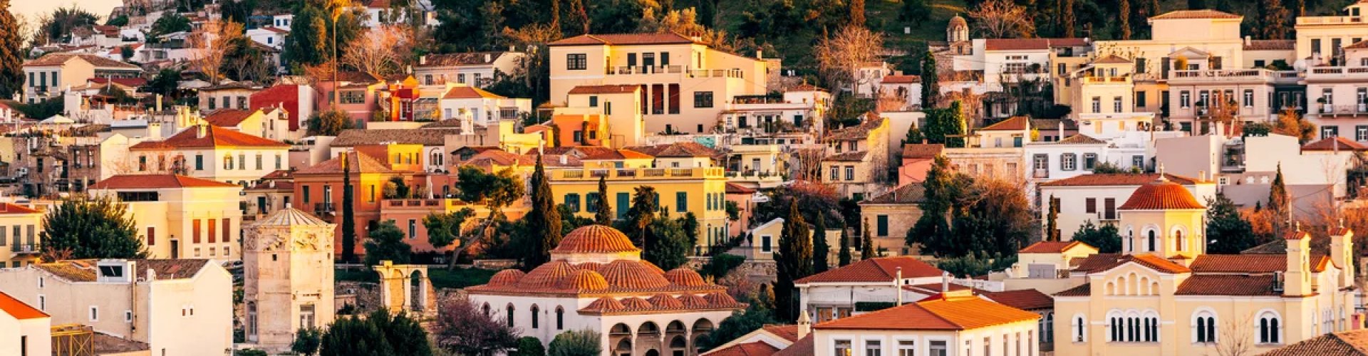 Night skyline of Athens